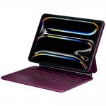 Husa cu tastatura Typecase Edge compatibila cu iPad Air 11 inch 2024 / 2025, Visiniu 7 - lerato.ro
