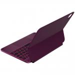 Husa cu tastatura Typecase Edge compatibila cu iPad Air 11 inch 2024 / 2025, Visiniu 9 - lerato.ro