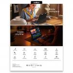Husa cu tastatura Typecase Edge compatibila cu iPad Air 13 inch 2024 / 2025, Roz 21 - lerato.ro