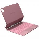 Husa cu tastatura Typecase Edge compatibila cu iPad Air 13 inch 2024 / 2025, Roz 6 - lerato.ro