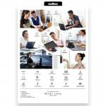 Husa cu tastatura Typecase Flexbook Touch compatibila cu iPad 10.9 inch 2022 / iPad 11 inch 2025, Silver 21 - lerato.ro