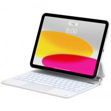 Carcasa cu tastatura Typecase Edge Plus compatibila cu iPad 11 inch (A16) 2025 / iPad 10.9 inch 2022, Alb