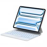 Husa cu tastatura Typecase Edge compatibila cu iPad Air 13 inch 2024 / 2025, 500mAh, USB-C, Alb 2 - lerato.ro