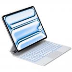 Husa cu tastatura Typecase Edge compatibila cu iPad Air 13 inch 2024 / 2025, 500mAh, USB-C, Alb 3 - lerato.ro