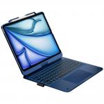Husa cu tastatura Typecase Flexbook Touch compatibila cu iPad Air 13 inch 2024 / 2025 / 2026, 660mAh, IPX6, USB-C, Albastru 3 - lerato.ro