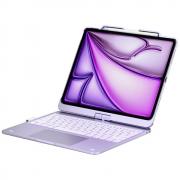 Husa cu tastatura Typecase Flexbook Touch compatibila cu iPad Air 13 inch 2024 / 2025 / 2026, 660mAh, IPX6, USB-C, Light Purple