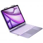 Husa cu tastatura Typecase Flexbook Touch compatibila cu iPad Air 13 inch 2024 / 2025 / 2026, 660mAh, IPX6, USB-C, Light Purple 3 - lerato.ro