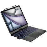 Husa cu tastatura Typecase Flexbook Touch compatibila cu iPad Air 13 inch 2024 / 2025 / 2026, 660mAh, IPX6, USB-C, Gri 3 - lerato.ro