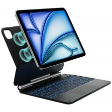 Husa cu tastatura Typecase Edge Pro compatibila cu iPad Pro 11 inch 2024 / 2025, Carbon Fiber