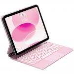 Husa cu tastatura Typecase Edge compatibila cu iPad (A16) / iPad 2022, Roz 3 - lerato.ro
