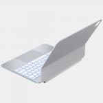 Husa cu tastatura Typecase Edge Pro compatibila cu iPad Air 13 inch 2024 / 2025, Functie de suport, Silver 4 - lerato.ro