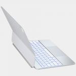 Husa cu tastatura Typecase Edge Pro compatibila cu iPad Air 13 inch 2024 / 2025, Functie de suport, Silver 5 - lerato.ro