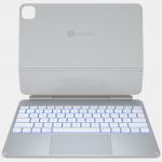 Husa cu tastatura Typecase Edge Pro compatibila cu iPad Air 13 inch 2024 / 2025, Functie de suport, Silver 9 - lerato.ro