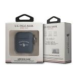 Carcasa US Polo Assn compatibila cu Apple AirPods 1/2, Albastru 4 - lerato.ro