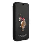 Carcasa flip cover US Polo Embroidery Collection compatibila cu iPhone 12 Pro Max, Negru 4 - lerato.ro