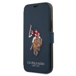 Carcasa US Polo Embroidery Collection compatibila cu iPhone 12 / 12 Pro, Navy Blue 3 - lerato.ro