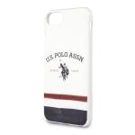 Carcasa US Polo Tricolor Pattern Collection compatibila cu iPhone 7 / 8 / SE 2020 / SE 2022, Alb 4 - lerato.ro