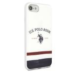 Carcasa US Polo Tricolor Pattern Collection compatibila cu iPhone 7 / 8 / SE 2020 / SE 2022, Alb 6 - lerato.ro