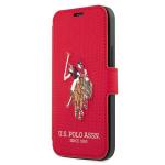 Carcasa US Polo Embroidery Collection compatibila cu iPhone 12 Mini, Rosu 3 - lerato.ro