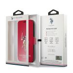 Carcasa US Polo Embroidery Collection compatibila cu iPhone 12 Mini, Rosu 8 - lerato.ro