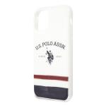 Carcasa US Polo Tricolor Pattern Collection compatibila cu iPhone 11 Pro, Alb 4 - lerato.ro