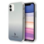 Carcasa US Polo Gradient Pattern Collection compatibila cu iPhone 11, Albastru 3 - lerato.ro