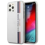 Carcasa US Polo Tricolor Collection compatibila cu iPhone 12 Pro Max, Alb 4 - lerato.ro