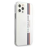 Carcasa US Polo Tricolor Collection compatibila cu iPhone 12 Pro Max, Alb 5 - lerato.ro