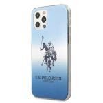 Carcasa US Polo Gradient Collection compatibila cu iPhone 12 / 12 Pro, Albastru 3 - lerato.ro