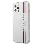Carcasa US Polo Tricolor Collection compatibila cu iPhone 12 / 12 Pro, Alb 3 - lerato.ro
