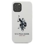Carcasa US Polo Silicone Collection compatibila cu iPhone 12 / 12 Pro, Alb 2 - lerato.ro
