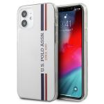 Carcasa US Polo Tricolor Collection compatibila cu iPhone 12 Mini, Alb 4 - lerato.ro