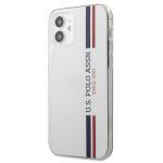 Carcasa US Polo Tricolor Collection compatibila cu iPhone 12 Mini, Alb 3 - lerato.ro