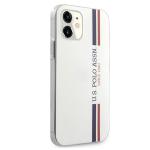 Carcasa US Polo Tricolor Collection compatibila cu iPhone 12 Mini, Alb 5 - lerato.ro