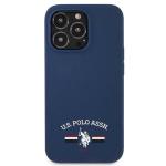 Carcasa US Polo Silicone Collection compatibila cu iPhone 13 Pro Max, Navy Blue 2 - lerato.ro