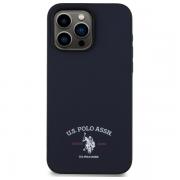 Carcasa US Polo Printed DH Logo compatibila cu iPhone 15 Pro Max, Navy Blue