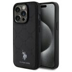 Carcasa US Polo Yoke Pattern compatibila cu iPhone 15 Pro, Negru 4 - lerato.ro