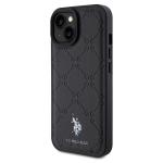 Carcasa US Polo Yoke Pattern compatibila cu iPhone 15 / 14 / 13, Negru 3 - lerato.ro