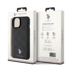 Carcasa US Polo Yoke Pattern compatibila cu iPhone 15 / 14 / 13, Negru 9 - lerato.ro