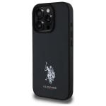 Carcasa US Polo Leather Embroidered DH Color compatibila cu iPhone 15 Pro Max, Negru 3 - lerato.ro