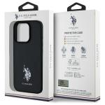 Carcasa US Polo Leather Embroidered DH Color compatibila cu iPhone 15 Pro Max, Negru 9 - lerato.ro