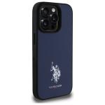 Carcasa US Polo Leather Embroidered DH Color compatibila cu iPhone 15 Pro Max, Navy Blue 5 - lerato.ro