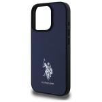 Carcasa US Polo Leather Embroidered DH Color compatibila cu iPhone 15 Pro Max, Navy Blue 7 - lerato.ro