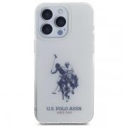 Carcasa US Polo Shiny Big Logo compatibila cu iPhone 15 Pro Max, Alb