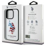 Carcasa US Polo Leather Big DH American Flag compatibila cu iPhone 15 Pro Max, Alb 6 - lerato.ro