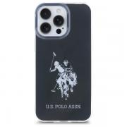 Carcasa US Polo Shiny Big Logo compatibila cu iPhone 15 Pro Max, Negru