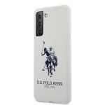 Carcasa US Polo Silicone Logo compatibila cu Samsung Galaxy S21 Plus, Alb 3 - lerato.ro