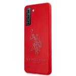 Carcasa US Polo Silicone On Tone compatibila cu Samsung Galaxy S21, Rosu 3 - lerato.ro