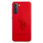 Carcasa US Polo Silicone On Tone compatibila cu Samsung Galaxy S21, Rosu 2 - lerato.ro