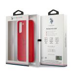 Carcasa US Polo Silicone On Tone compatibila cu Samsung Galaxy S21, Rosu 9 - lerato.ro